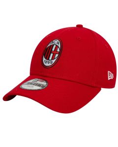 New Era Core 9Forty AC Milan Jr Cap 60571773 dla chłopca czapki z daszkiem, Czerwone 001