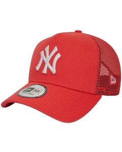 New Era League Essentials Trucker New York Yankees Cap 60435246 unisex czapki z daszkiem, Czerwone 001