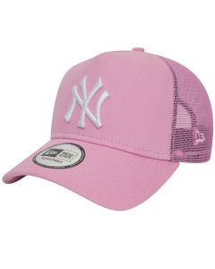 New Era League Essentials Trucker New York Yankees Cap 60435251 damskie czapki z daszkiem, Różowe 001