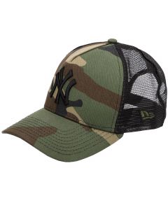 New Era New York Yankees Clean Camo Trucker Cap 11579473 męskie czapki z daszkiem, Czarne 001