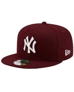 New Era New York Yankees MLB 9FIFTY Cap 60245406 damskie czapki z daszkiem, Bordowe 001