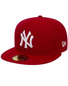 New Era New York Yankees MLB Basic Cap 10011573 męskie czapki z daszkiem, Czerwone 001