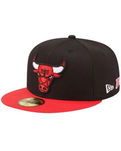 New Era Team City Patch 59F Chicago Bulls Cap 60284960 męskie czapki z daszkiem, Czarne 001