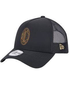 New Era Trucker A-Frame AC Milan Cap 60363600 męskie czapki z daszkiem, Czarne 001