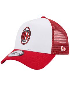 New Era Trucker A-Frame AC Milan Cap 60363648 męskie czapki z daszkiem, Białe 001