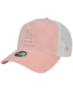 New Era Wmns LA Dodgers Velour Trucker Cap 60435011 damskie czapki z daszkiem, Różowe 001