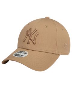 New Era Wmns League Essentials 9TWENTY New York Yankees Cap 60471463 damskie czapki z daszkiem, Beżowe 001