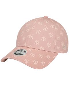 New Era Wmns Monogram 9FORTY New York Yankees Cap 60434993 damskie czapki z daszkiem, Różowe 001