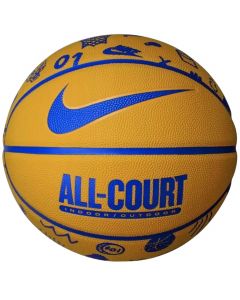 Nike Everyday All Court 8P Ball N1004370-721 unisex piłki do koszykówki, Żółte 001
