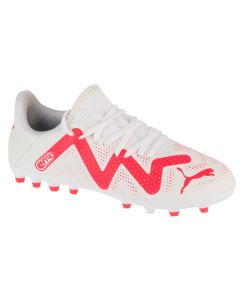 Puma Future Play MG Jr 107390-01 dla chłopca buty piłkarskie - korki, Białe 001