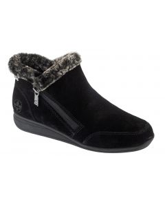 Rieker Booties 47256-00 damskie trzewiki, Czarne 001