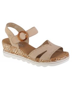 Rieker Sandals 67173-60 damskie sandały, Beżowe 001