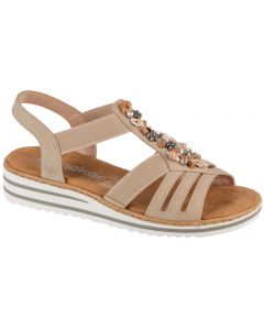 Rieker Sandals V0649-62 damskie sandały, Beżowe 001