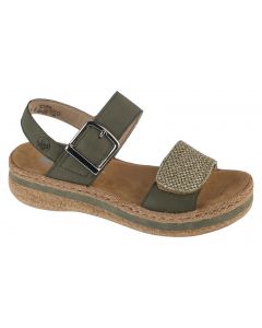 Rieker Sandals V0951-54 damskie sandały, Zielone 001