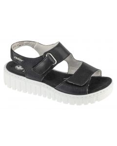 Rieker Sandals V1382-00 damskie sandały, Czarne 001