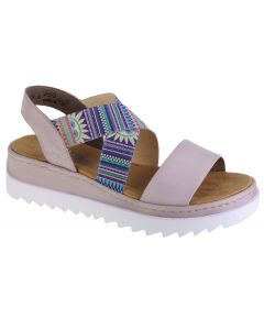 Rieker Sandals V44G8-30 damskie sandały, Różowe 001