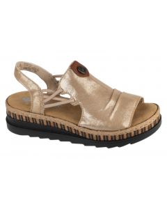 Rieker Sandals V7972-60 damskie sandały, Beżowe 001