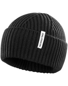 Salomon Snowbird U Beanie LC2303100 unisex czapki, Czarne 001