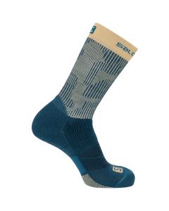 Salomon X Ultra Mid Socks C18186 unisex skarpetki, Zielone 001