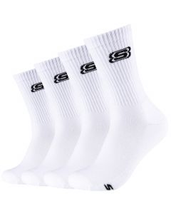 Skechers 2pk Tennis Cushioned Socks SK41041-1000 unisex skarpetki, Białe 001