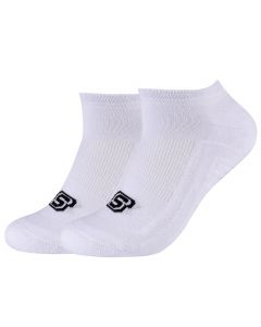 Skechers 2PPK Basic Cushioned Sneaker Socks SK43024-1000 unisex skarpetki, Białe 001