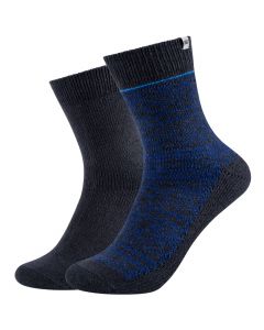 Skechers 2PPK Men Casual Fashion Jacquard Socks SK41049-5999 męskie skarpetki, Szare 001