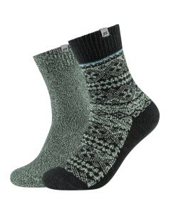 Skechers 2PPK Men Casual Fashion Jacquard Socks SK41049-7890 męskie skarpetki, Zielone 001