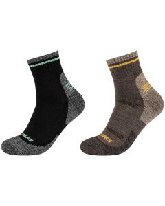 Skechers 2PPK Men Trail Wool Quarter Socks SK42052-8997 męskie skarpetki, Szare 001