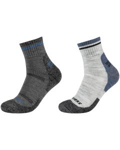 Skechers 2PPK Men Trail Wool Quarter Socks SK42052-9300 męskie skarpetki, Szare 001