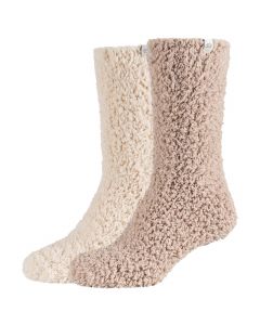 Skechers 2PPK Wm Cozy Fuzzy Socks SK41112-1221 damskie skarpetki, Beżowe 001