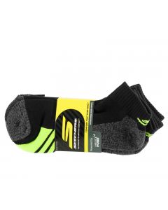 Skechers 3pk Mens 1/2 Terry Q-Black Socks
 S114981-HBLK męskie skarpetki, Czarne 001