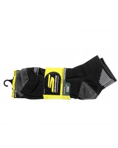 Skechers 3pk Mens 1/2 Terry Qtr Crew Socks S114662-HBLK męskie skarpetki, Czarne 001