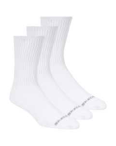 Skechers 3pk Unisex Non Terry Crew S601102-100 unisex skarpetki, Białe 001