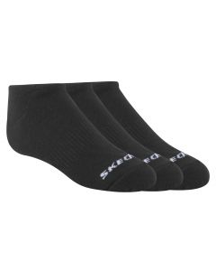 Skechers 3pk Unisex Non Terry No Show S114041-001 unisex skarpetki, Czarne 001