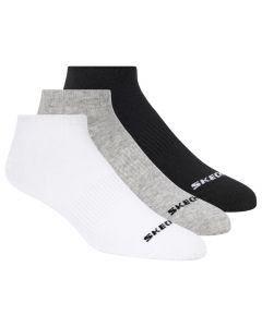 Skechers 3pk Unisex Non Terry No Show S114041-107 unisex skarpetki, Białe 001