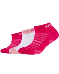 Skechers 3PPK Girls Mesh Ventilation Socks SK43032-0402 dla dziewczynki skarpetki, Różowe 001