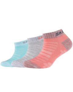 Skechers 3PPK Girls Mesh Ventilation Socks SK43032-3060 dla dziewczynki skarpetki, Wielokolorowe 001