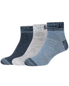 Skechers 3PPK Men Mesh Ventilation Quarter Socks SK42025-5300 męskie skarpetki, Wielokolorowe 001