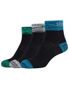 Skechers 3PPK Men Mesh Ventilation Quarter Socks SK42025-5999 męskie skarpetki, Wielokolorowe 001