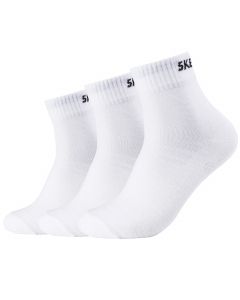 Skechers 3PPK Unisex Mesh Ventilation Quarter Socks SK42017-1000 unisex skarpetki, Białe 001