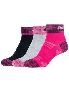 Skechers 3PPK Wm Mesh Ventilation Quarter Socks SK42022-0400 damskie skarpetki, Wielokolorowe 001