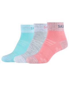 Skechers 3PPK Wm Mesh Ventilation Quarter Socks SK42022-3060 damskie skarpetki, Wielokolorowe 001