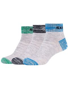 Skechers 3PPK Wm Mesh Ventilation Quarter Socks SK42022-9200 dla dziewczynki skarpetki, Szare 001