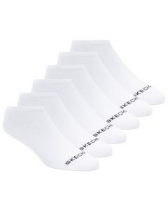 Skechers 6pk Womens Cotton Nshw Socks S116979-WHT unisex skarpetki, Białe 001