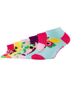 Skechers 6PPK Girls Casual Fancy Sneaker Socks SK43082-4203 dla dziewczynki skarpetki, Wielokolorowe 001