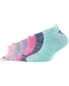 Skechers 6PPK Girls Casual Super Soft Sneaker Socks SK43075-6064 dla dziewczynki skarpetki, Wielokolorowe 001