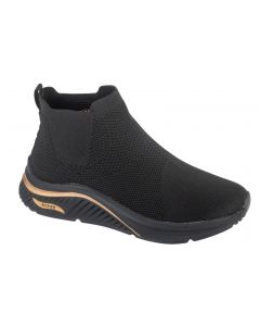 Skechers Arch Fit S-Miles - Sock Walk 155580-BBK damskie buty sportowe, Czarne 001