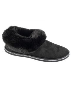 Skechers Cozy Campfire - Winter Nights 169012-BBK damskie kapcie, Czarne 001