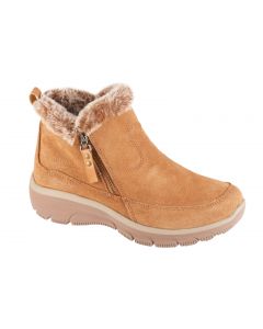 Skechers Easy Going - Cool Zip! 167862-TAN damskie buty zimowe, Beżowe 001