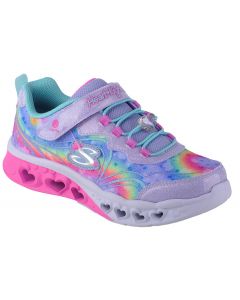 Skechers Flutter Heart Lights - Groovy Swirl 303253L-LVAQ dla dziewczynki buty sneakers, Różowe 001